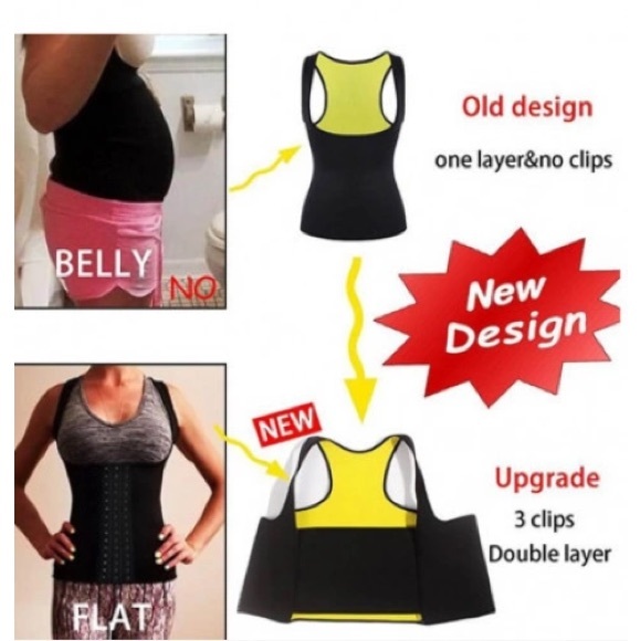 Bilayer Neoprene Design Shapers Slim Waist Trainer Corset Weight Loss Sweat Vest - Picture 4 of 16